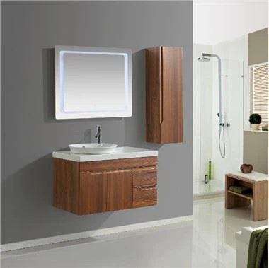 Puidutera PVC-kile Vannitoa kapp